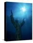 Christ of the Abyss Statue, Pennekamp State Park, FL-Shirley Vanderbilt-Stretched Canvas