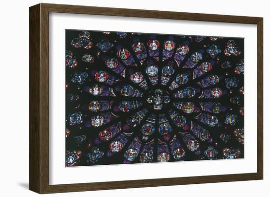 Christ of the Apocalypse, Rose Window, Notre-Dame Cathedral-null-Framed Giclee Print