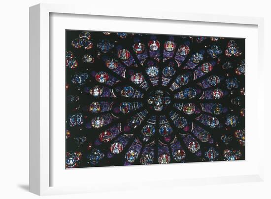 Christ of the Apocalypse, Rose Window, Notre-Dame Cathedral-null-Framed Giclee Print