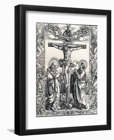 Christ on the Cross, 1516-Albrecht Dürer-Framed Giclee Print