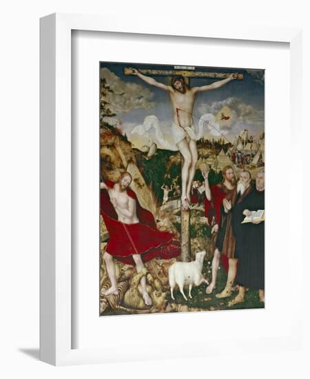 Christ on the Cross, 1552-55-Lucas Cranach the Elder-Framed Giclee Print