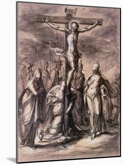 Christ on the Cross, 17th Century-Hermann Weyer-Mounted Giclee Print