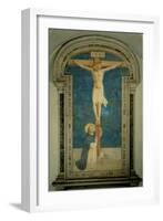 Christ on the Cross Adored by St. Dominic-Fra Angelico-Framed Giclee Print