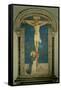 Christ on the Cross Adored by St. Dominic-Fra Angelico-Framed Stretched Canvas