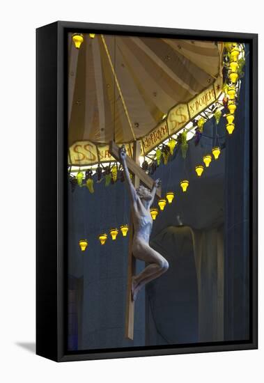 Christ on the Cross, Altar Piece, Sagrada Familia, Barcelona, Catalunya, Spain, Europe-James Emmerson-Framed Stretched Canvas