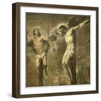 Christ on the Cross and the Good Thief, c.1565-Titian (Tiziano Vecelli)-Framed Giclee Print