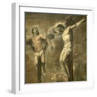 Christ on the Cross and the Good Thief, c.1565-Titian (Tiziano Vecelli)-Framed Giclee Print