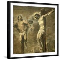 Christ on the Cross and the Good Thief, c.1565-Titian (Tiziano Vecelli)-Framed Giclee Print