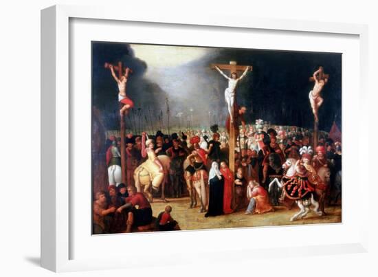 Christ on the Cross Between the Two Thieves, 17th Century-Frans Francken II-Framed Giclee Print