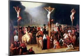 Christ on the Cross Between the Two Thieves, 17th Century-Frans Francken II-Mounted Giclee Print