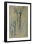 Christ on the Cross Between the Virgin Mary and Saint John (?)-Michelangelo Buonarroti-Framed Giclee Print