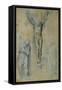 Christ on the Cross Between the Virgin Mary and Saint John (?)-Michelangelo Buonarroti-Framed Stretched Canvas