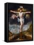 Christ on the Cross Between Two Angels-Gillis Mostaert-Framed Stretched Canvas