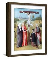 Christ on the Cross with Donors and Saints, C1480-1516-Hieronymus Bosch-Framed Giclee Print