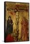 Christ on the Cross with Mary, John and Magdalena-Simone Martini-Framed Stretched Canvas