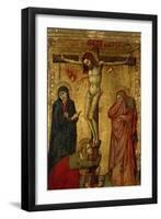 Christ on the Cross with Mary, John and Magdalena-Simone Martini-Framed Premium Giclee Print
