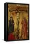 Christ on the Cross with Mary, John and Magdalena-Simone Martini-Framed Stretched Canvas