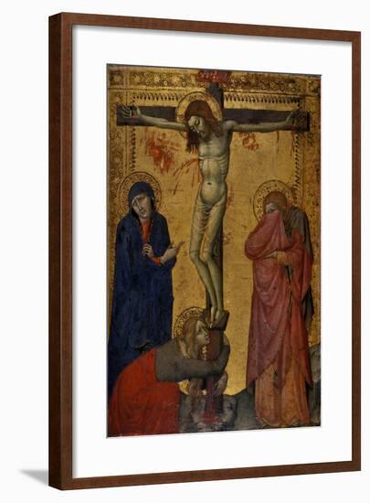 Christ on the Cross with Mary, John and Mary Magdalene, C.1370/80-null-Framed Giclee Print