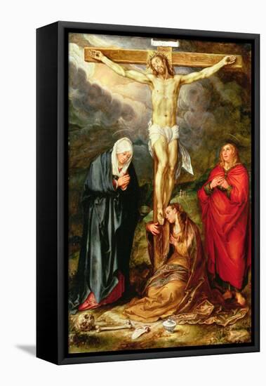 Christ on the Cross, with Mary, St John and the Magdalene, circa 1600-Hendrik Goltzius-Framed Stretched Canvas