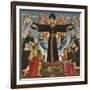 Christ on the Cross with Saints Vincent Ferre, John the Baptist, Mark and Antonius, c.1491-5-Master of the Fiesole Epiphany-Framed Giclee Print