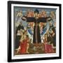 Christ on the Cross with Saints Vincent Ferre, John the Baptist, Mark and Antonius, c.1491-5-Master of the Fiesole Epiphany-Framed Giclee Print