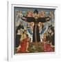 Christ on the Cross with Saints Vincent Ferre, John the Baptist, Mark and Antonius, c.1491-5-Master of the Fiesole Epiphany-Framed Giclee Print