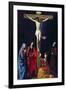 Christ on the Cross with the Virgin, Mary Magdalene, St. John and St. Francis of Paola-Nicolas Tournier-Framed Giclee Print