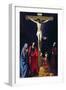 Christ on the Cross with the Virgin, Mary Magdalene, St. John and St. Francis of Paola-Nicolas Tournier-Framed Giclee Print