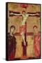 Christ on the Cross, with the Virgin Mary, St. John the Evangelist and Five Angels-null-Framed Stretched Canvas