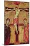 Christ on the Cross, with the Virgin Mary, St. John the Evangelist and Five Angels-null-Mounted Giclee Print