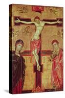 Christ on the Cross, with the Virgin Mary, St. John the Evangelist and Five Angels-null-Stretched Canvas