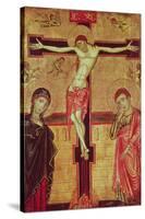 Christ on the Cross, with the Virgin Mary, St. John the Evangelist and Five Angels-null-Stretched Canvas