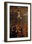 Christ on the Cross with the Virgin, Saint John and Saint Dominic-Titian (Tiziano Vecelli)-Framed Giclee Print