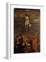 Christ on the Cross with the Virgin, Saint John and Saint Dominic-Titian (Tiziano Vecelli)-Framed Giclee Print