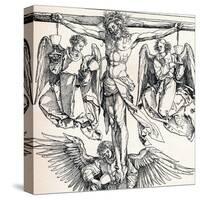 Christ on the Cross with Three Angels, 1523-1525-Albrecht Dürer-Stretched Canvas
