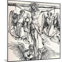 Christ on the Cross with Three Angels, 1523-1525-Albrecht Dürer-Mounted Giclee Print