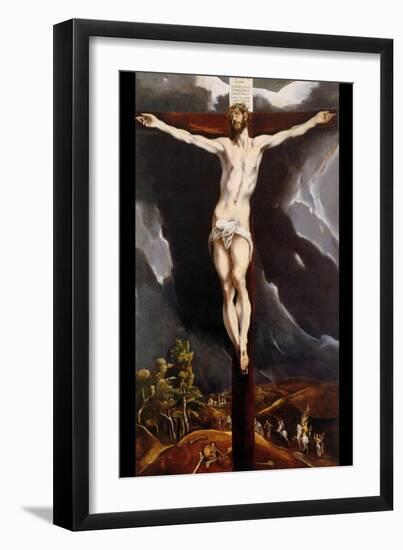 Christ on the Cross-El Greco-Framed Art Print