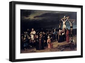 Christ on the Cross-Mihaly Munkacsy-Framed Giclee Print