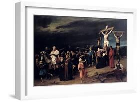 Christ on the Cross-Mihaly Munkacsy-Framed Giclee Print