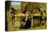 Christ on the House of His Parents-John Everett Millais-Stretched Canvas