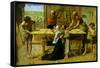 Christ on the House of His Parents-John Everett Millais-Framed Stretched Canvas