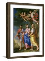 Christ on the Road to Emmaus-Jacques Stella-Framed Giclee Print