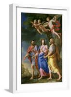 Christ on the Road to Emmaus-Jacques Stella-Framed Giclee Print