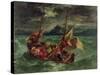 Christ on the Sea of Galilee, 1854-Eugene Delacroix-Stretched Canvas