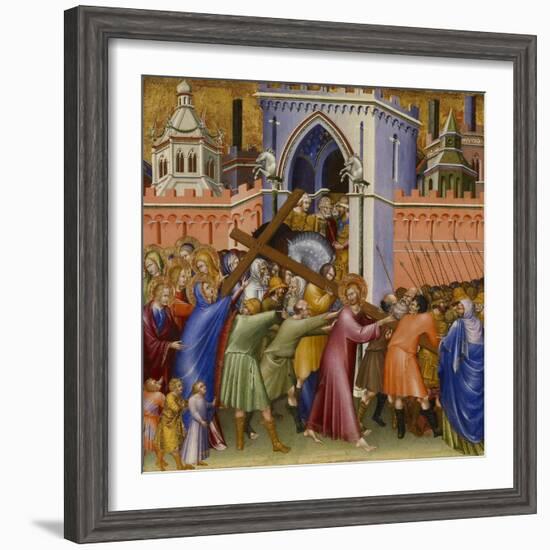 Christ on the Way to Calvary, from the Malavolti altarpiece, 1426-Giovanni di Paolo di Grazia-Framed Giclee Print