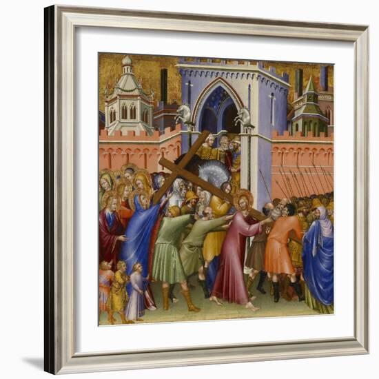 Christ on the Way to Calvary, from the Malavolti altarpiece, 1426-Giovanni di Paolo di Grazia-Framed Giclee Print