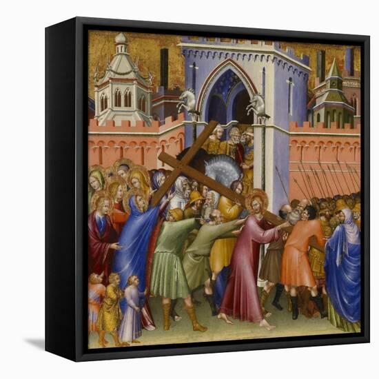 Christ on the Way to Calvary, from the Malavolti altarpiece, 1426-Giovanni di Paolo di Grazia-Framed Stretched Canvas