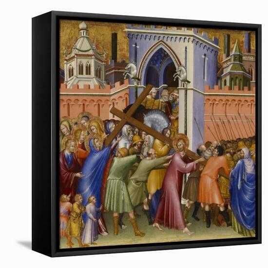 Christ on the Way to Calvary, from the Malavolti altarpiece, 1426-Giovanni di Paolo di Grazia-Framed Stretched Canvas