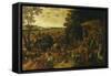 Christ on the Way to Calvary-Pieter Brueghel the Younger-Framed Stretched Canvas
