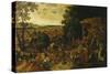 Christ on the Way to Calvary-Pieter Brueghel the Younger-Stretched Canvas